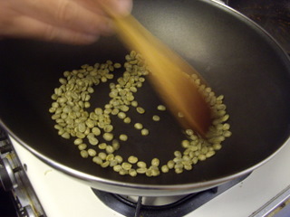 in to the pan